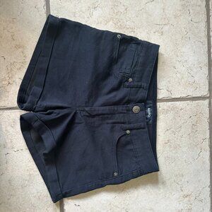 Aero High Rise Midi Jean Shorts